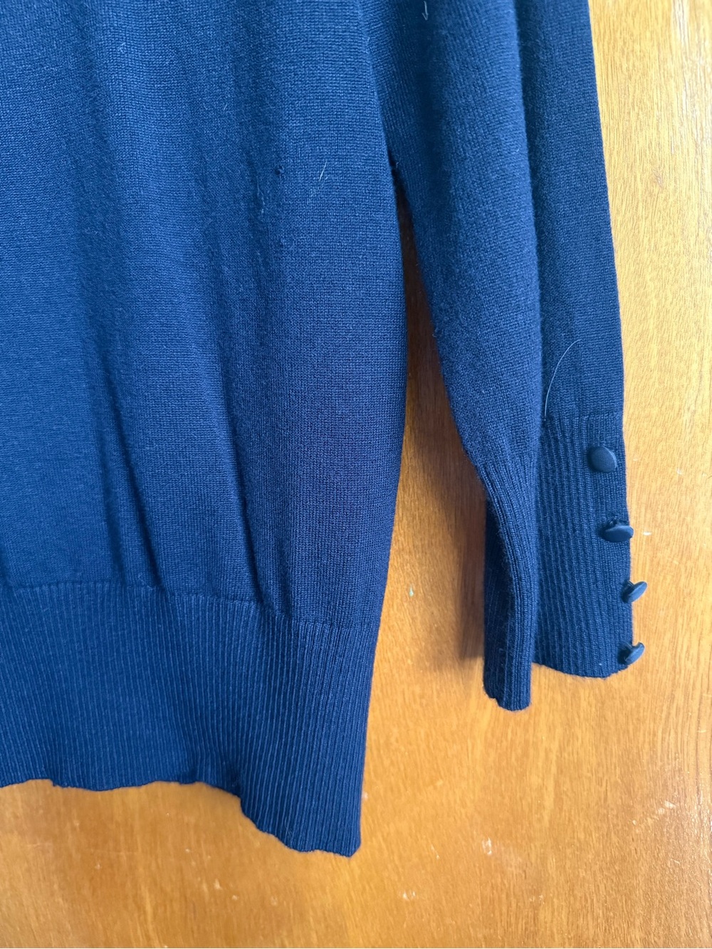 Grace - Navy Button-Front Cardigan - Picture 3 of 3